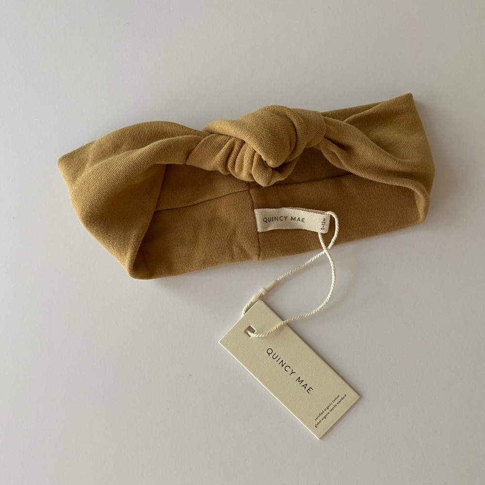 Quincy Mae Honey Jersey baby turban | size 0-12 mo